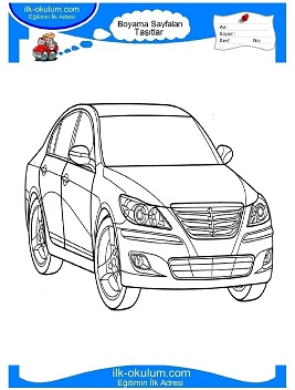 Çocuklar İçin Hyundai Boyama Sayfaları 